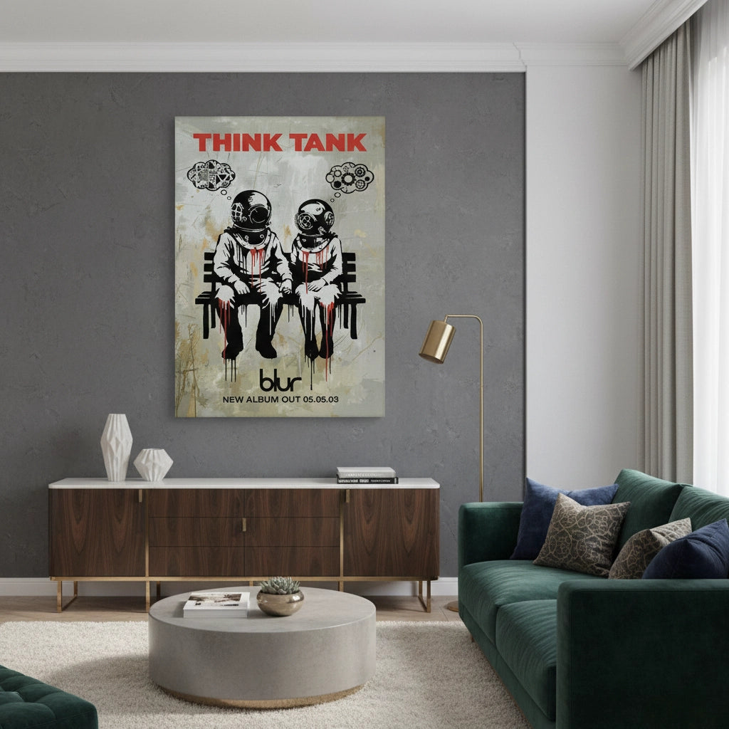 Banksy Blur Think Tank - Canvas