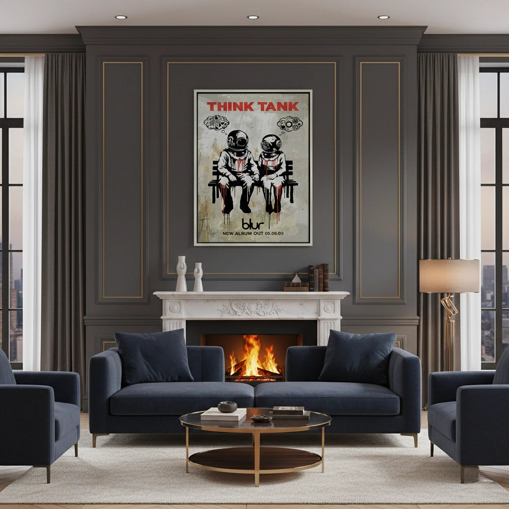 Banksy Blur Think Tank - Canvas