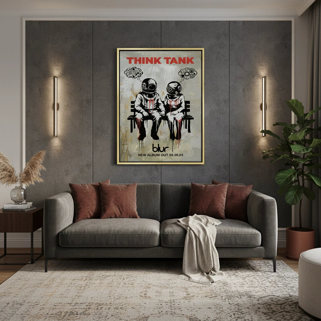 Banksy Blur Think Tank - Canvas