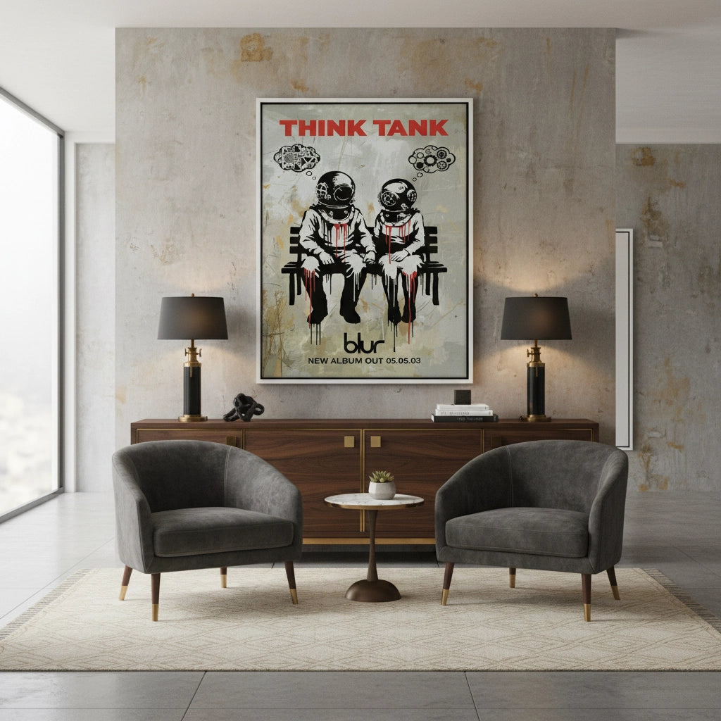 Banksy Blur Think Tank - Canvas