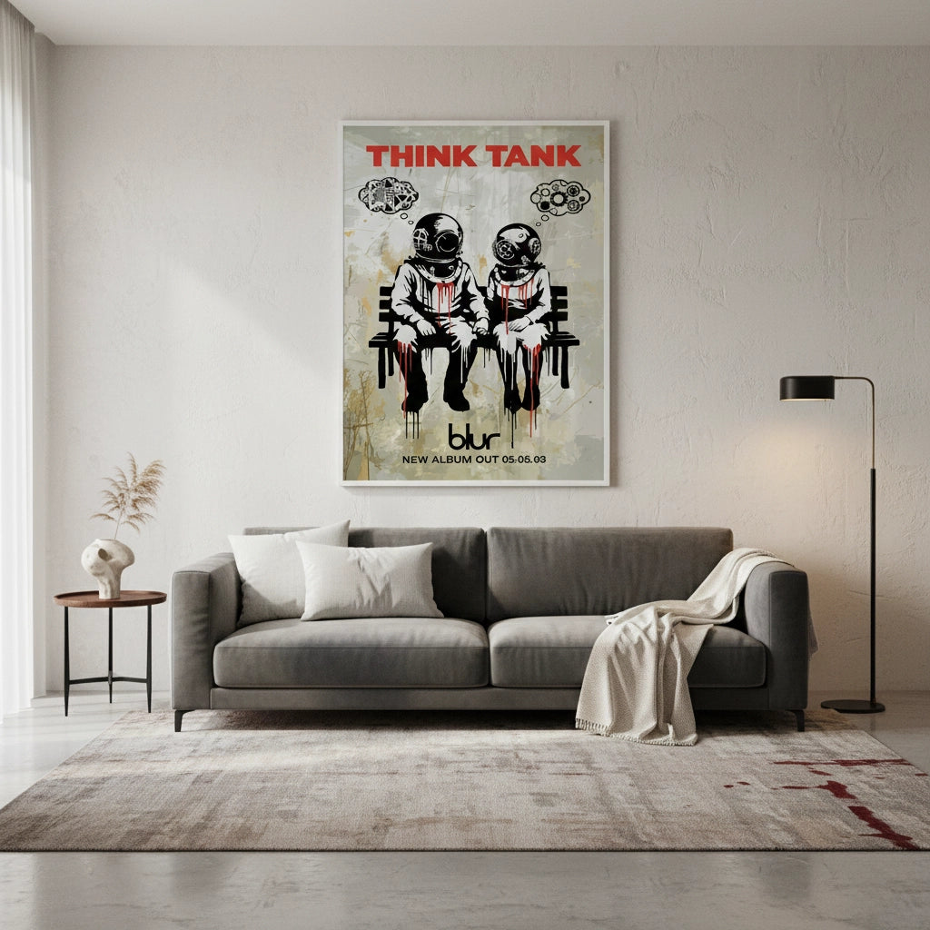 Banksy Blur Think Tank - Fine Art - Jasmineart.ae