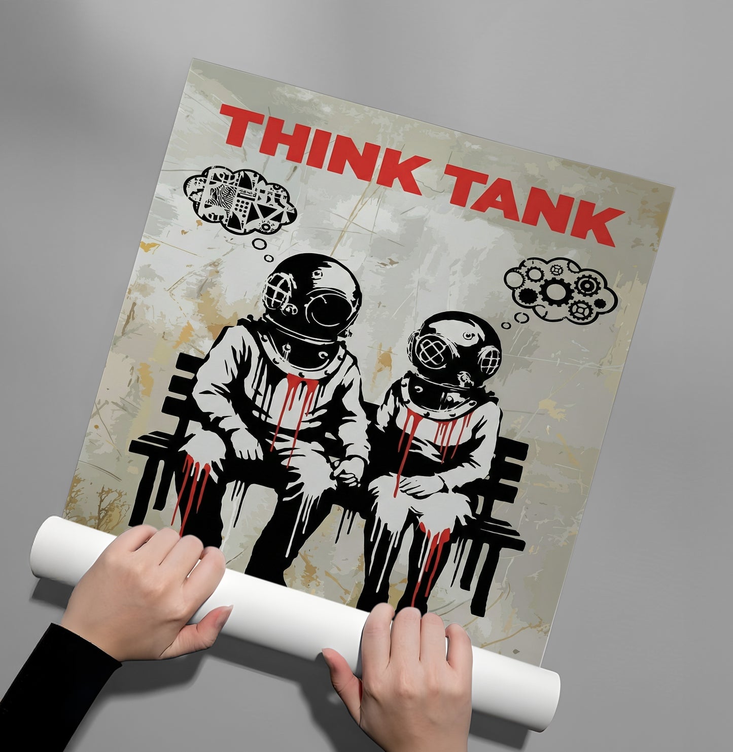 2Banksy Blur Think Tank - Poster