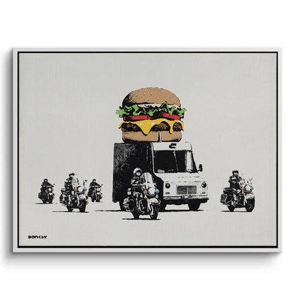 Banksy Burger Van - Canvas