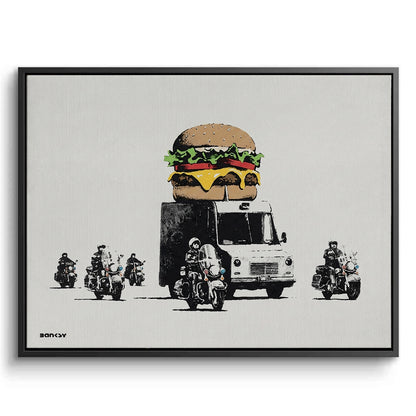 Banksy Burger Van - Canvas