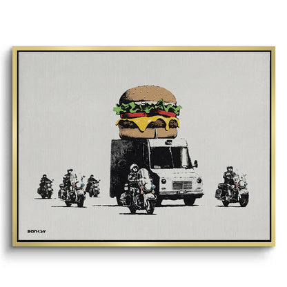 Banksy Burger Van - Canvas