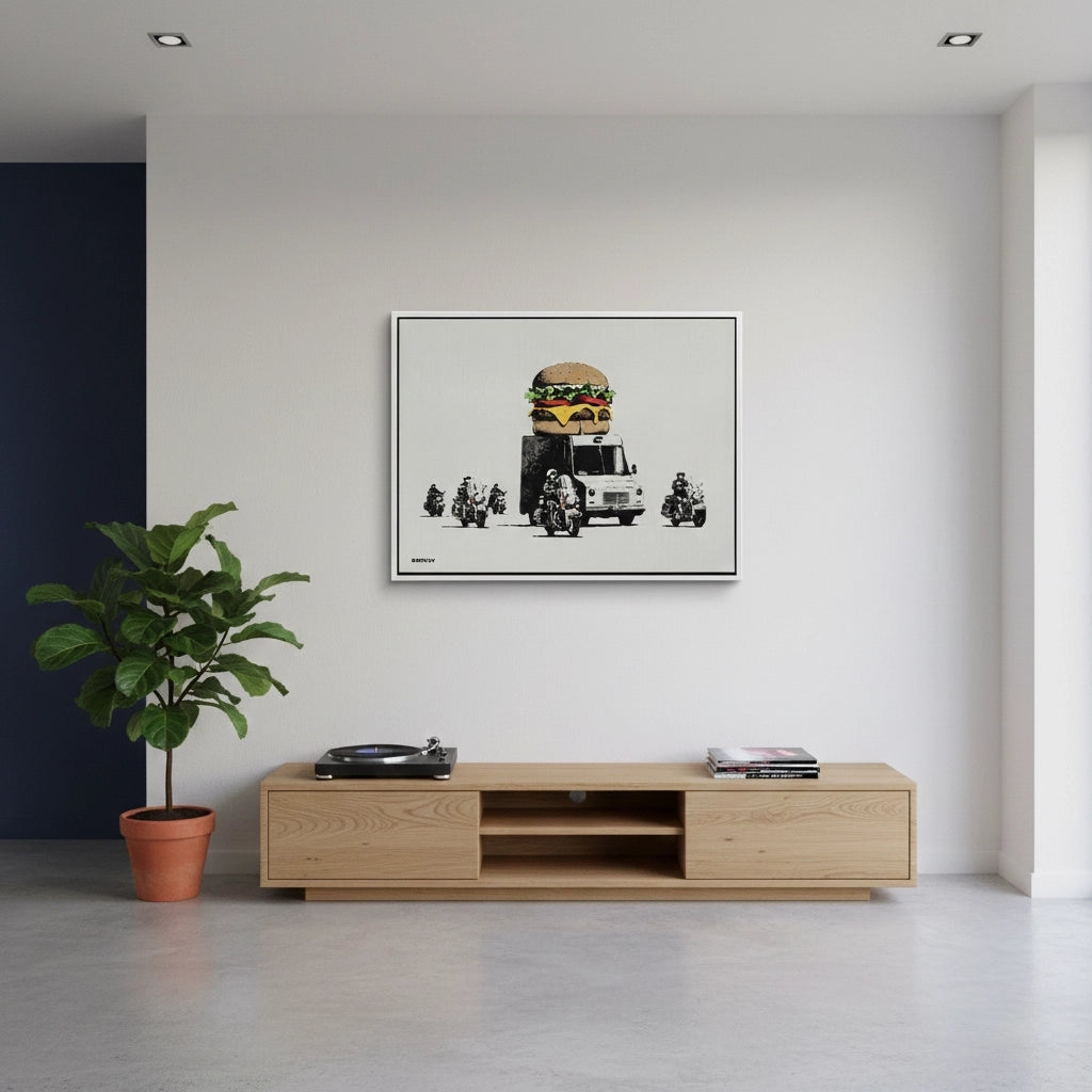 2Banksy Burger Van - Canvas