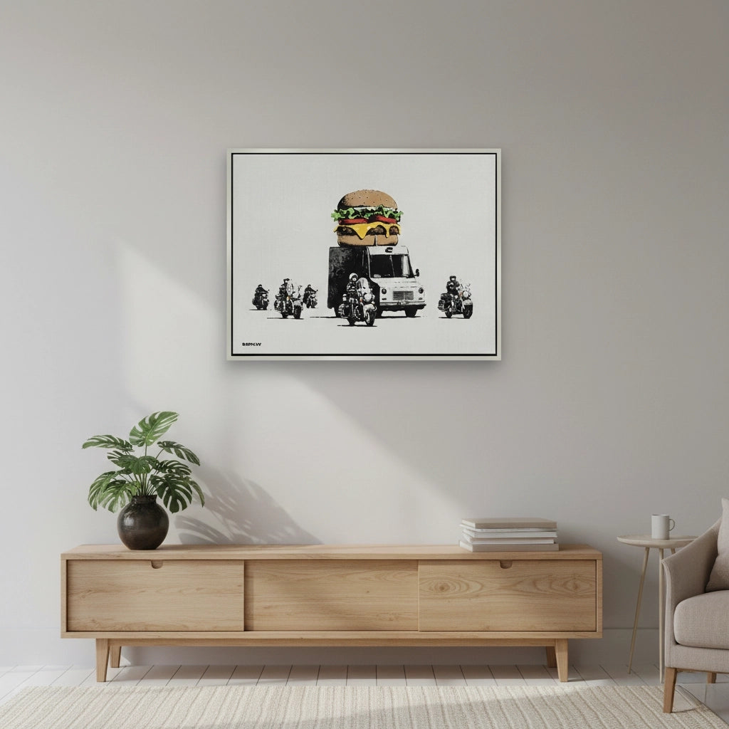 2Banksy Burger Van - Canvas