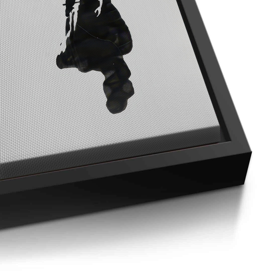 2Banksy Style Gold Heart - Canvas