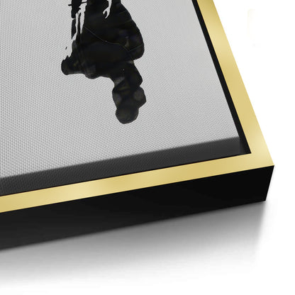 Banksy Style Gold Heart - Canvas