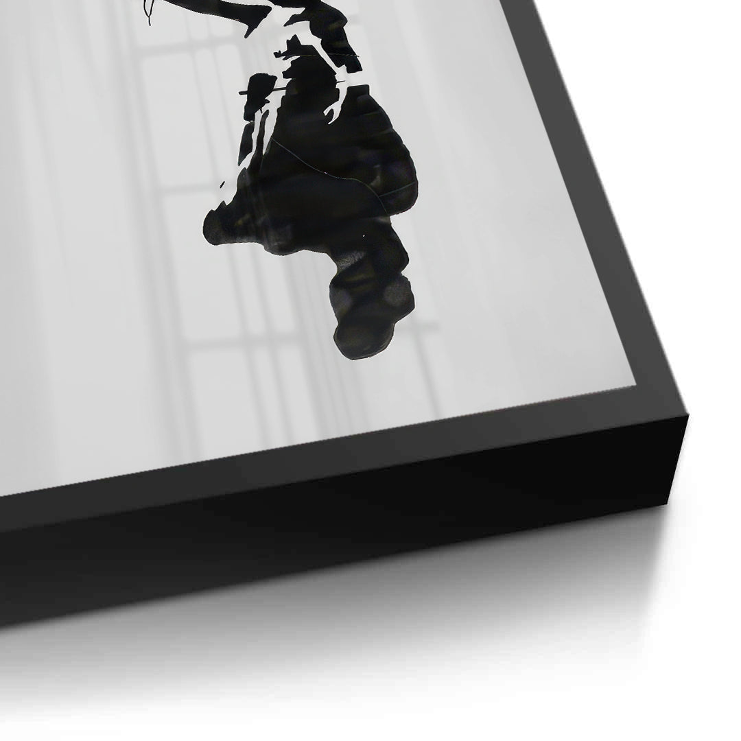 2Banksy Style Gold Heart - Fine Art