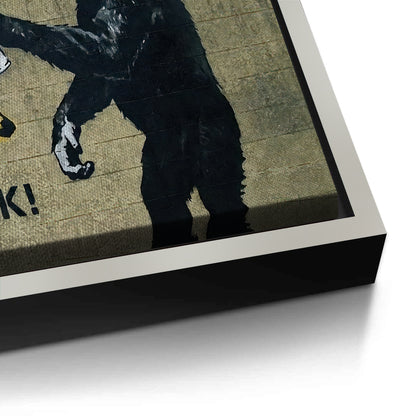 Banksy Style Monkey Graffiti - Canvas