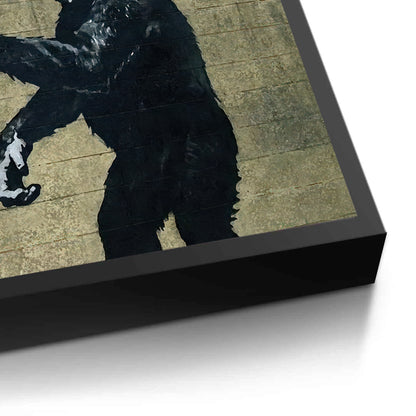 Banksy Style Monkey Graffiti - Fine Art