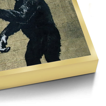 Banksy Style Monkey Graffiti - Fine Art