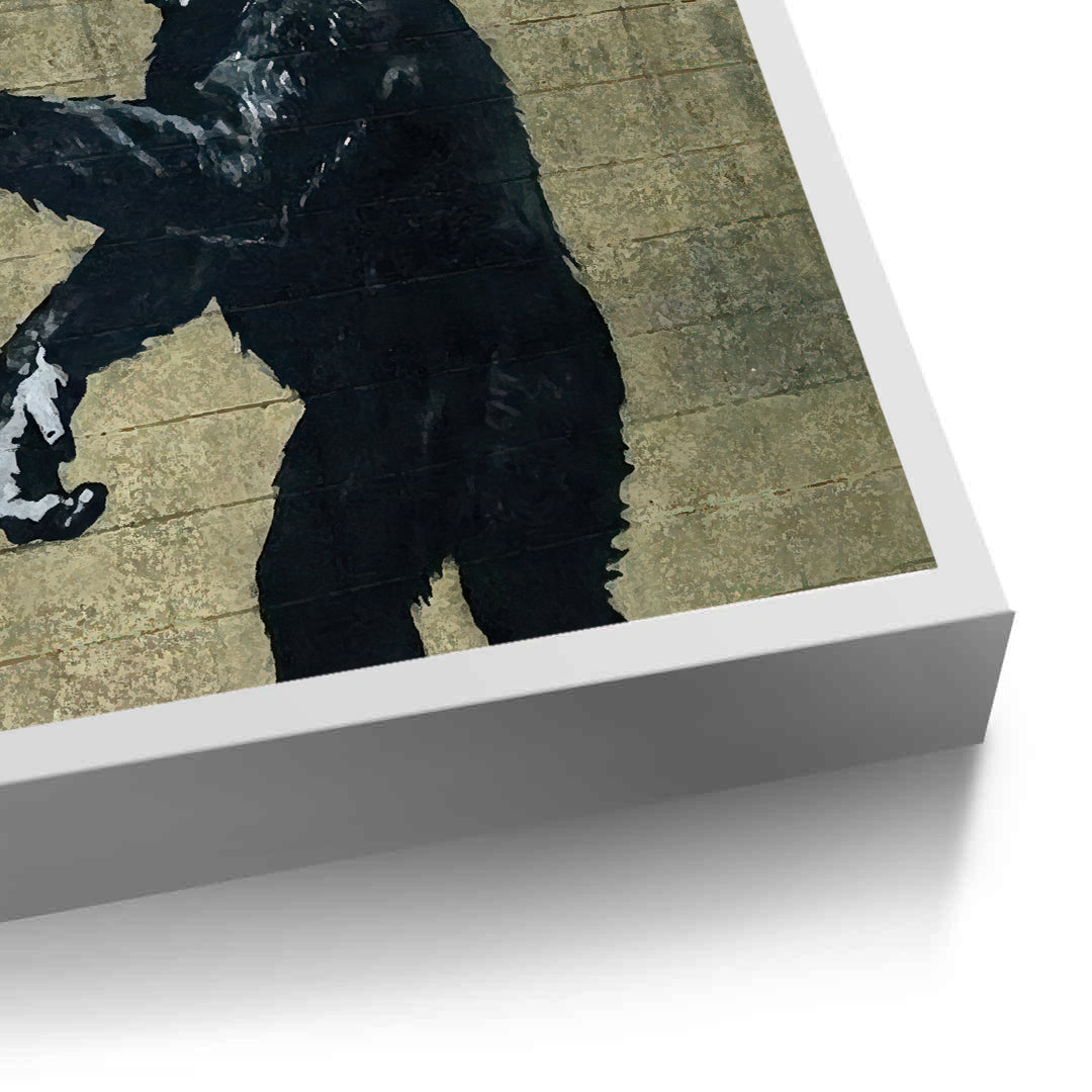 2Banksy Style Monkey Graffiti - Fine Art