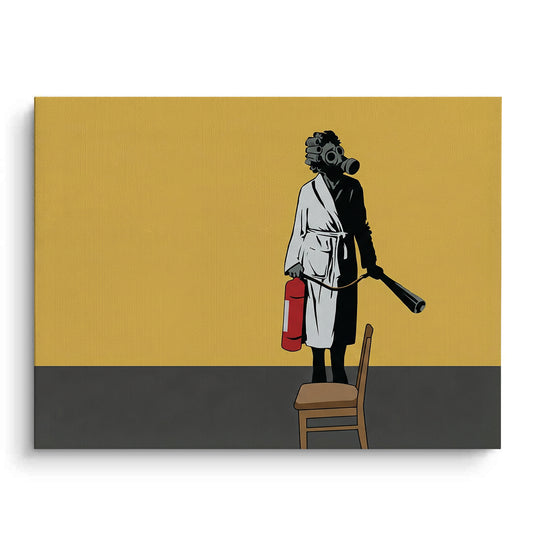 Banksy Ukraine Gas Mask - Canvas