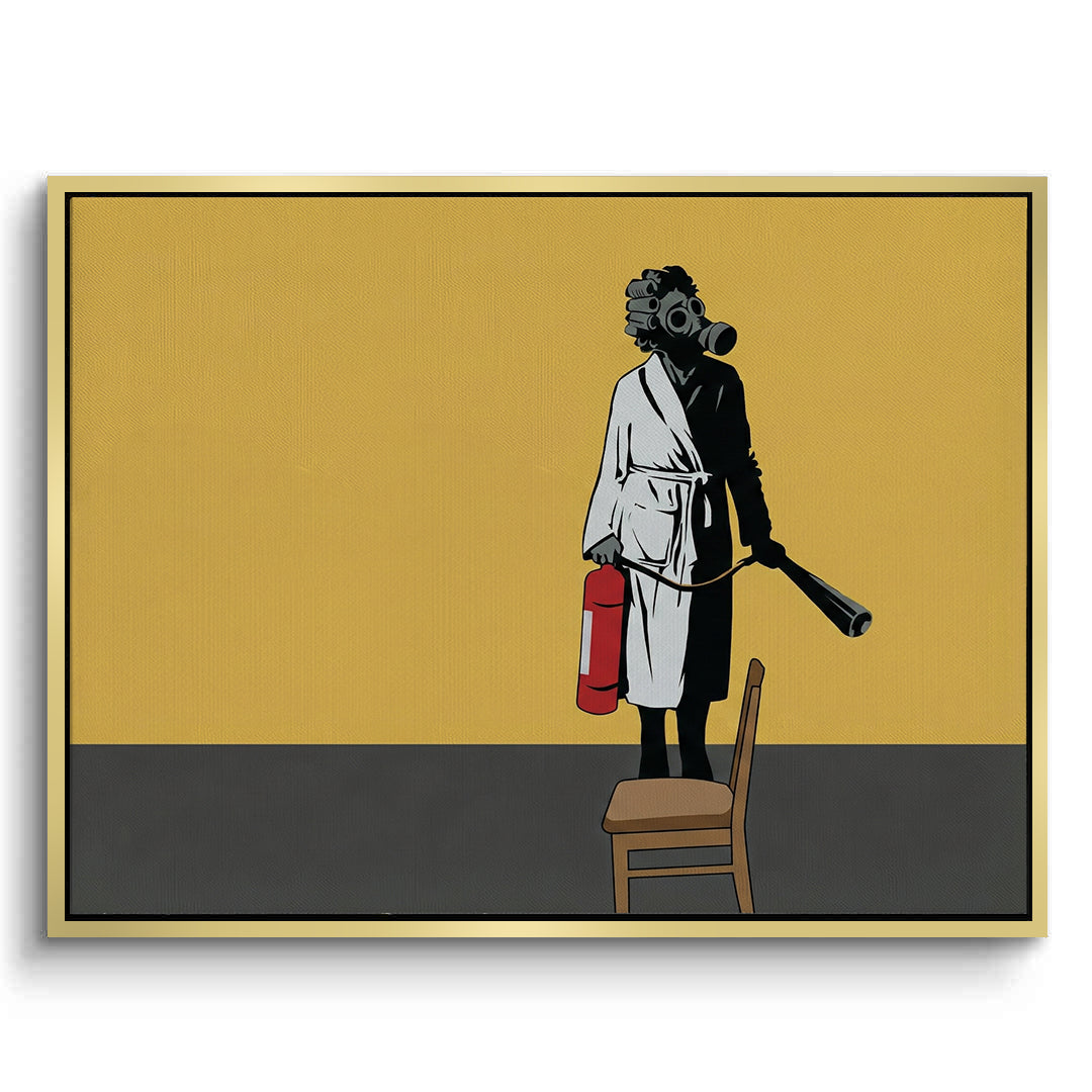 2Banksy Ukraine Gas Mask - Canvas