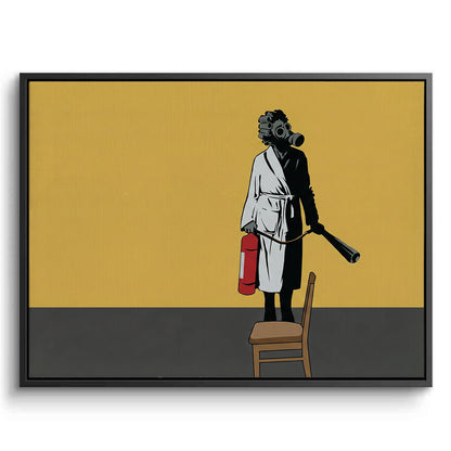 Banksy Ukraine Gas Mask - Canvas