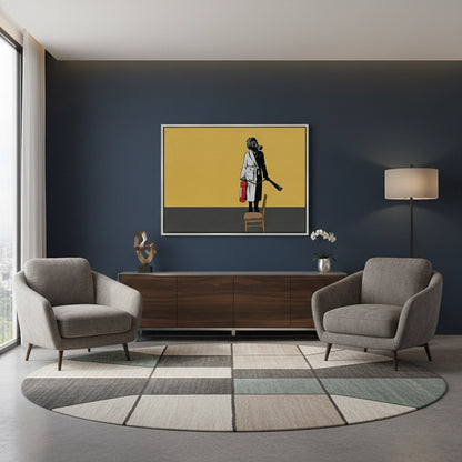Banksy Ukraine Gas Mask - Canvas
