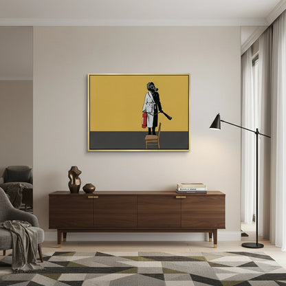 Banksy Ukraine Gas Mask - Canvas