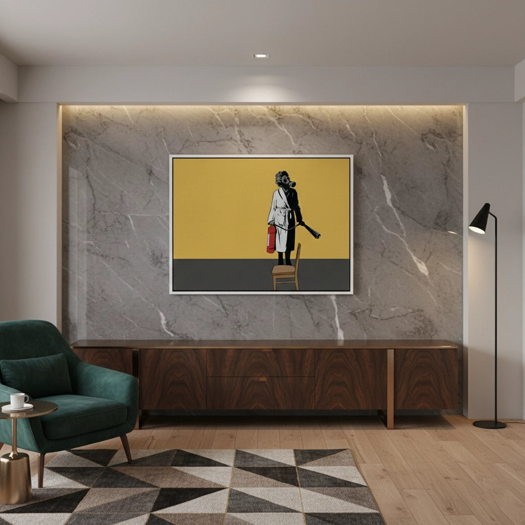 2Banksy Ukraine Gas Mask - Canvas