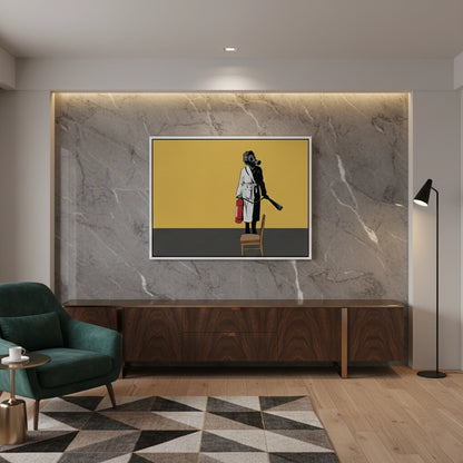 Banksy Ukraine Gas Mask - Canvas