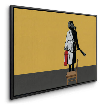 Banksy Ukraine Gas Mask - Canvas