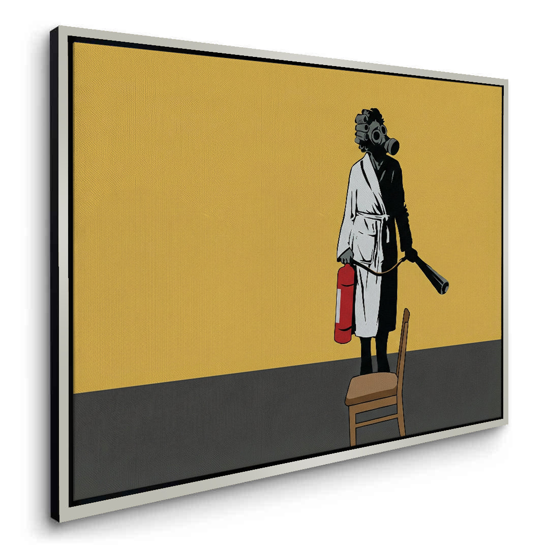 2Banksy Ukraine Gas Mask - Canvas