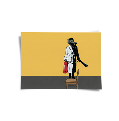 Banksy Ukraine Gas Mask - Poster