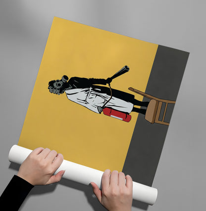 Banksy Ukraine Gas Mask - Poster