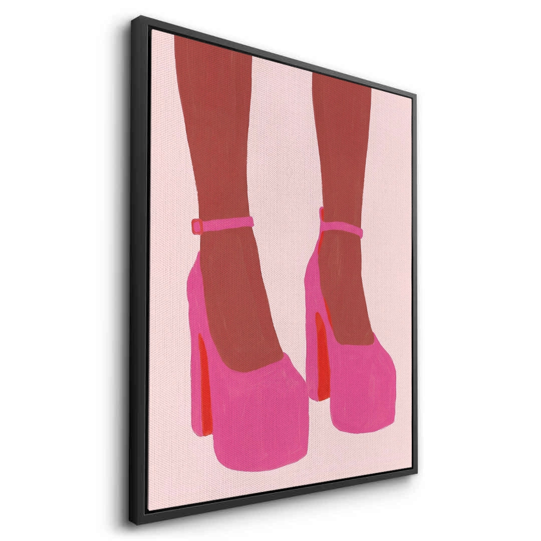 2Barbiecore Pink Heels - Canvas