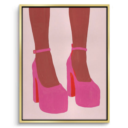 Barbiecore Pink Heels - Canvas