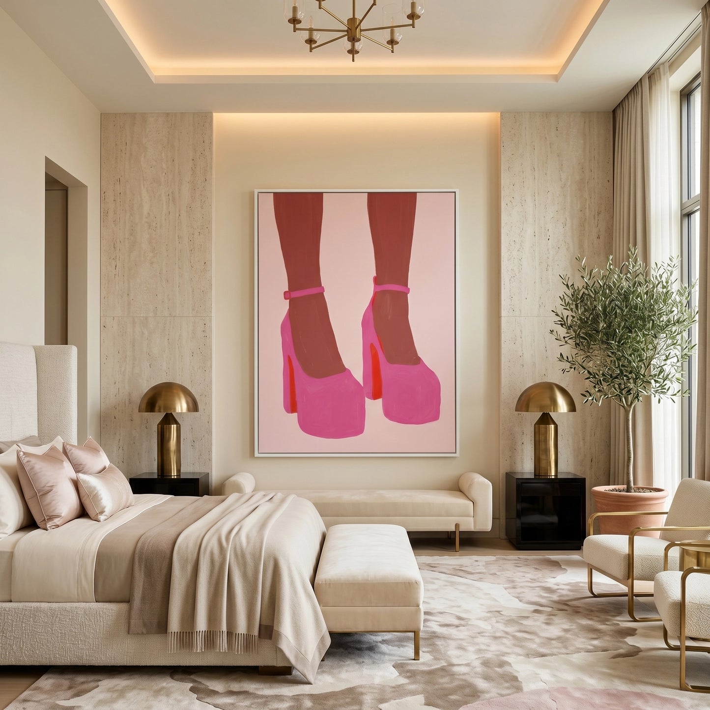 2Barbiecore Pink Heels - Canvas