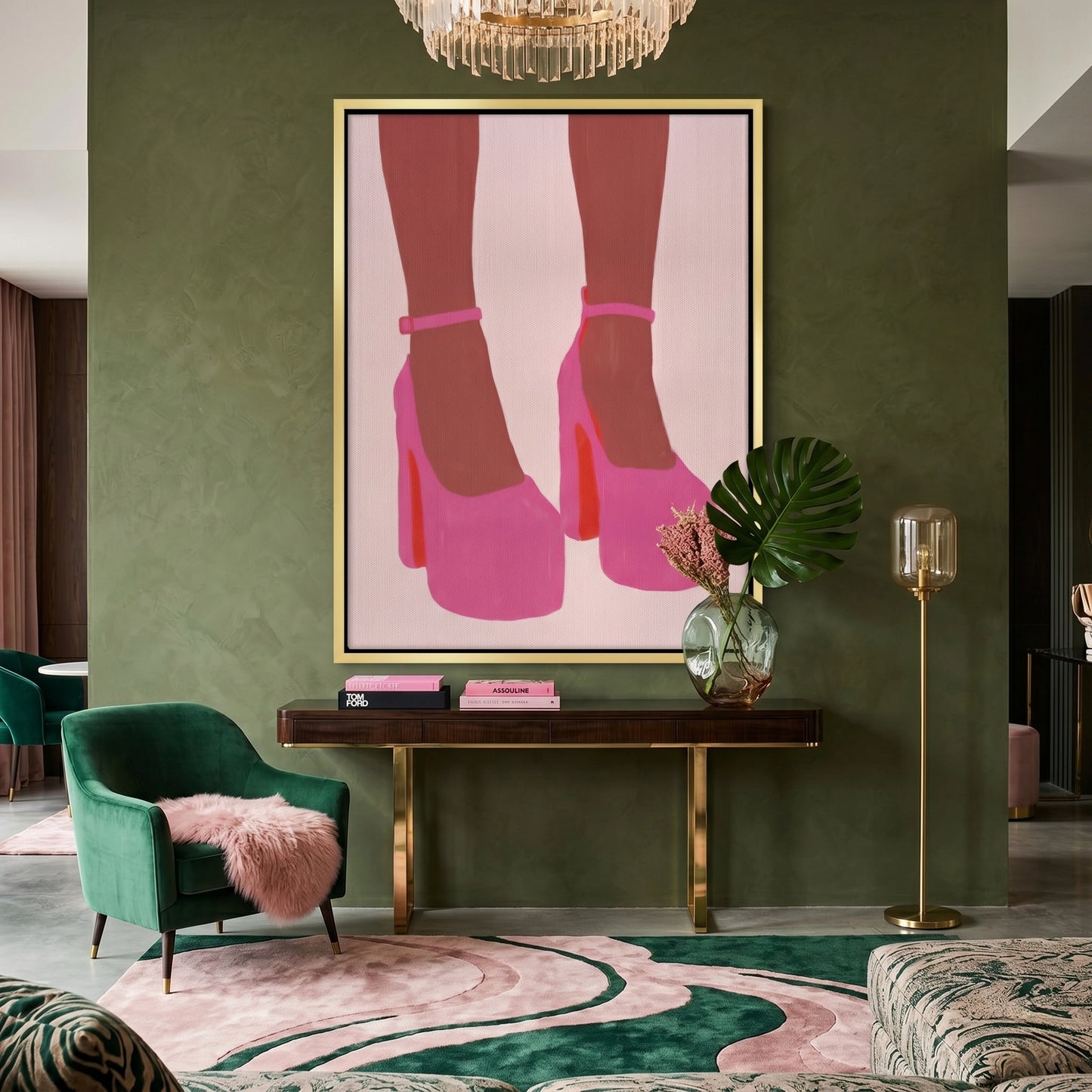 2Barbiecore Pink Heels - Canvas