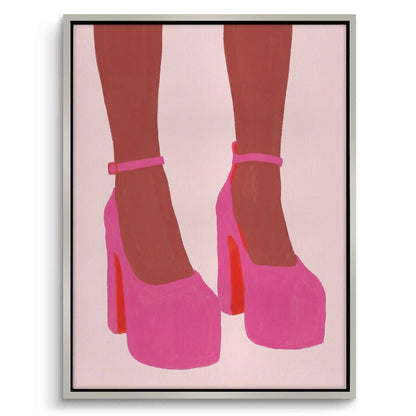 Barbiecore Pink Heels - Canvas