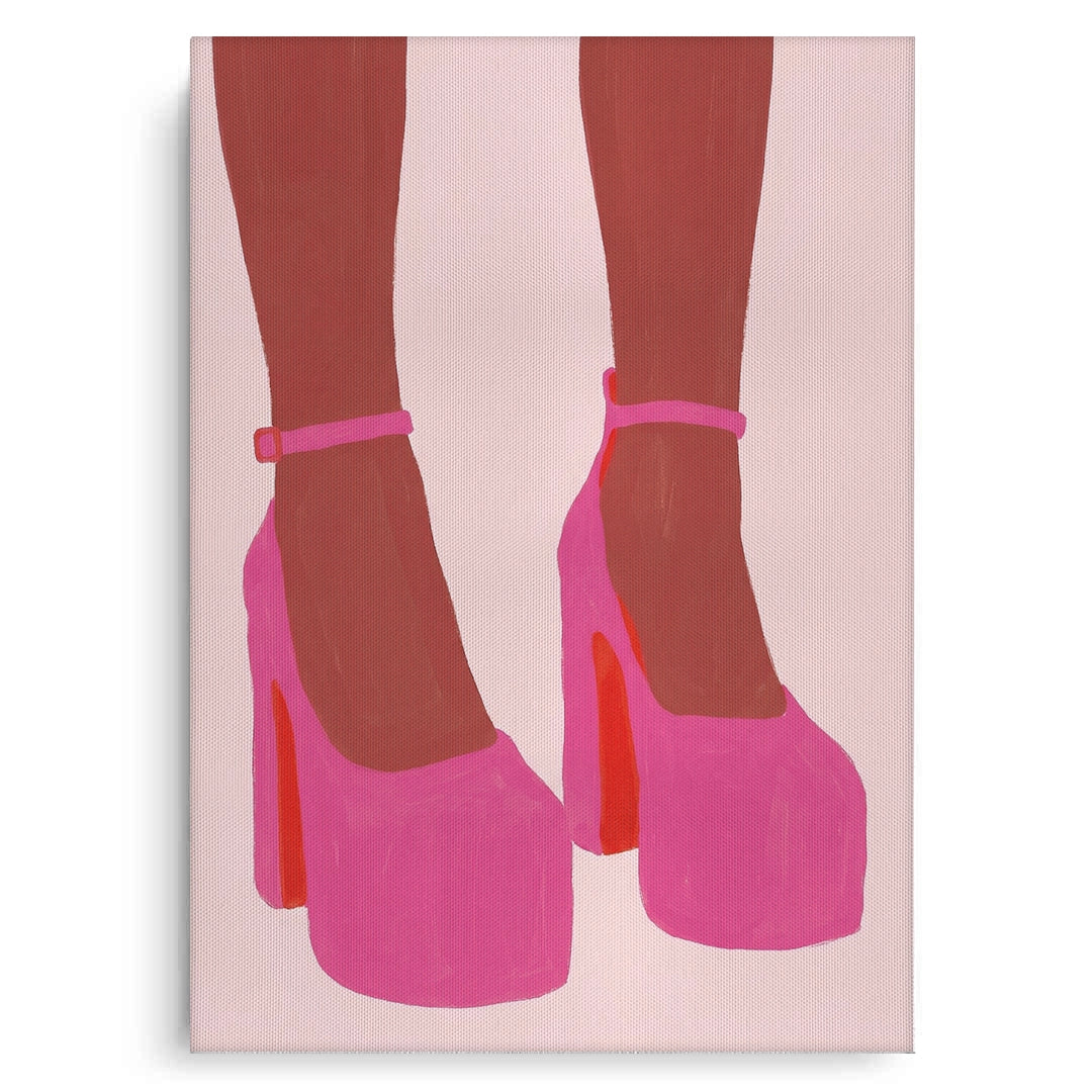 2Barbiecore Pink Heels - Canvas