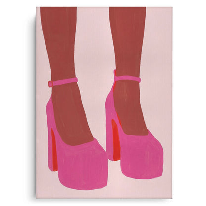 Barbiecore Pink Heels - Canvas