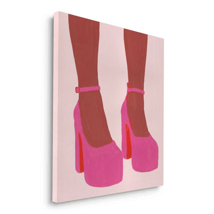 Barbiecore Pink Heels - Canvas