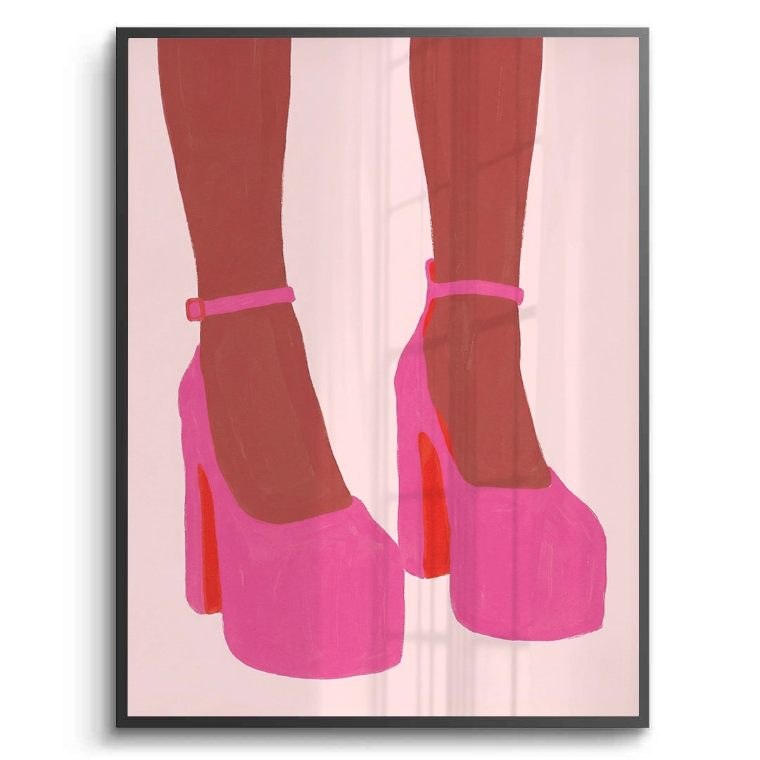 2Barbiecore Pink Heels - Fine Art