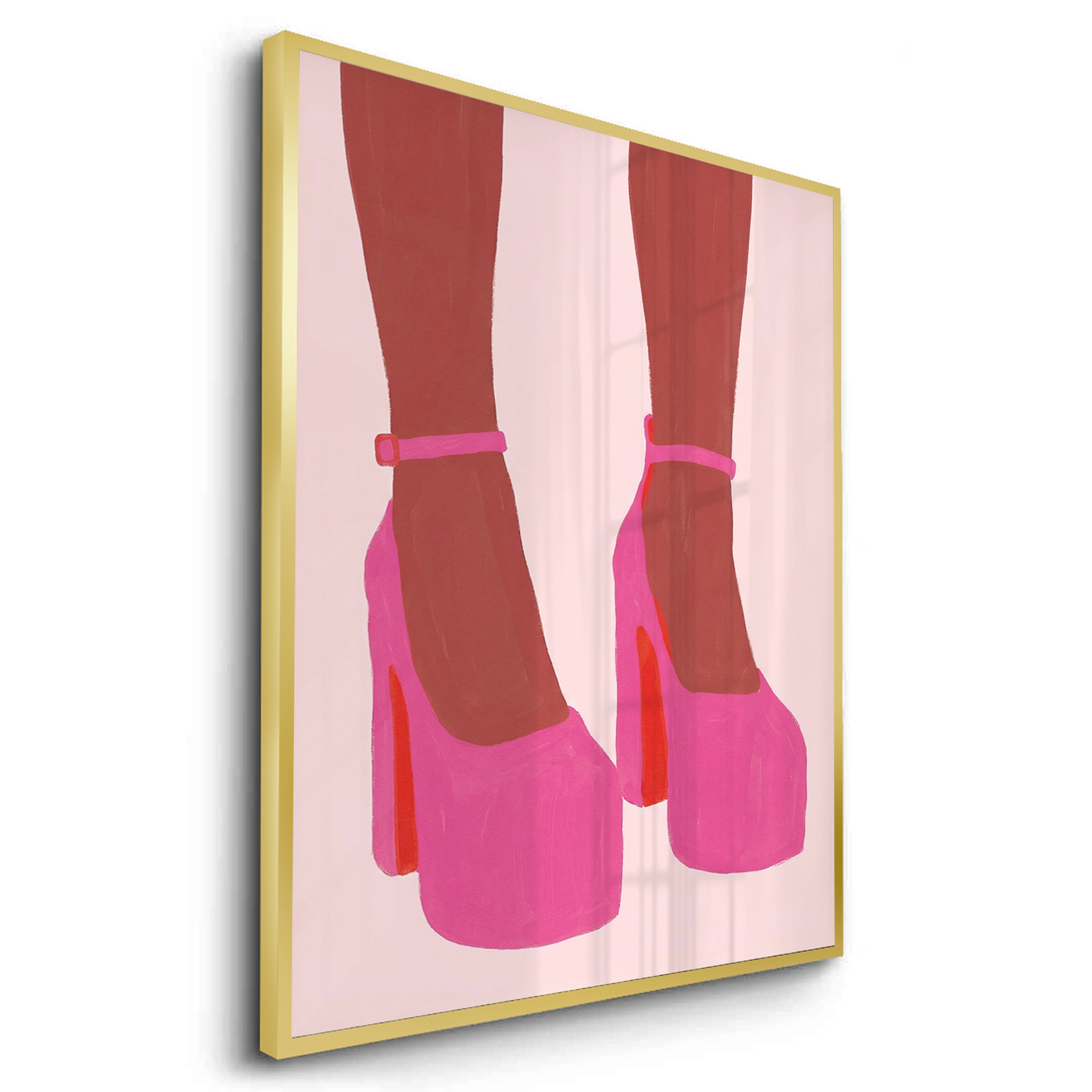 2Barbiecore Pink Heels - Fine Art