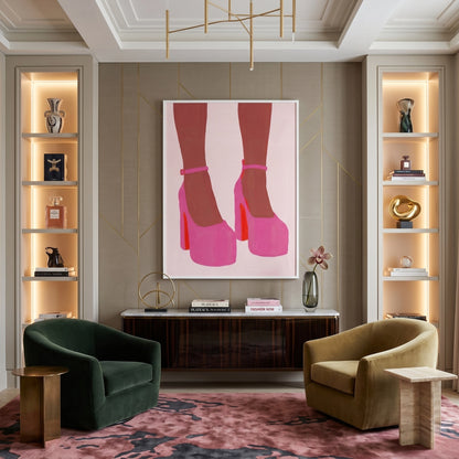 Barbiecore Pink Heels - Fine Art