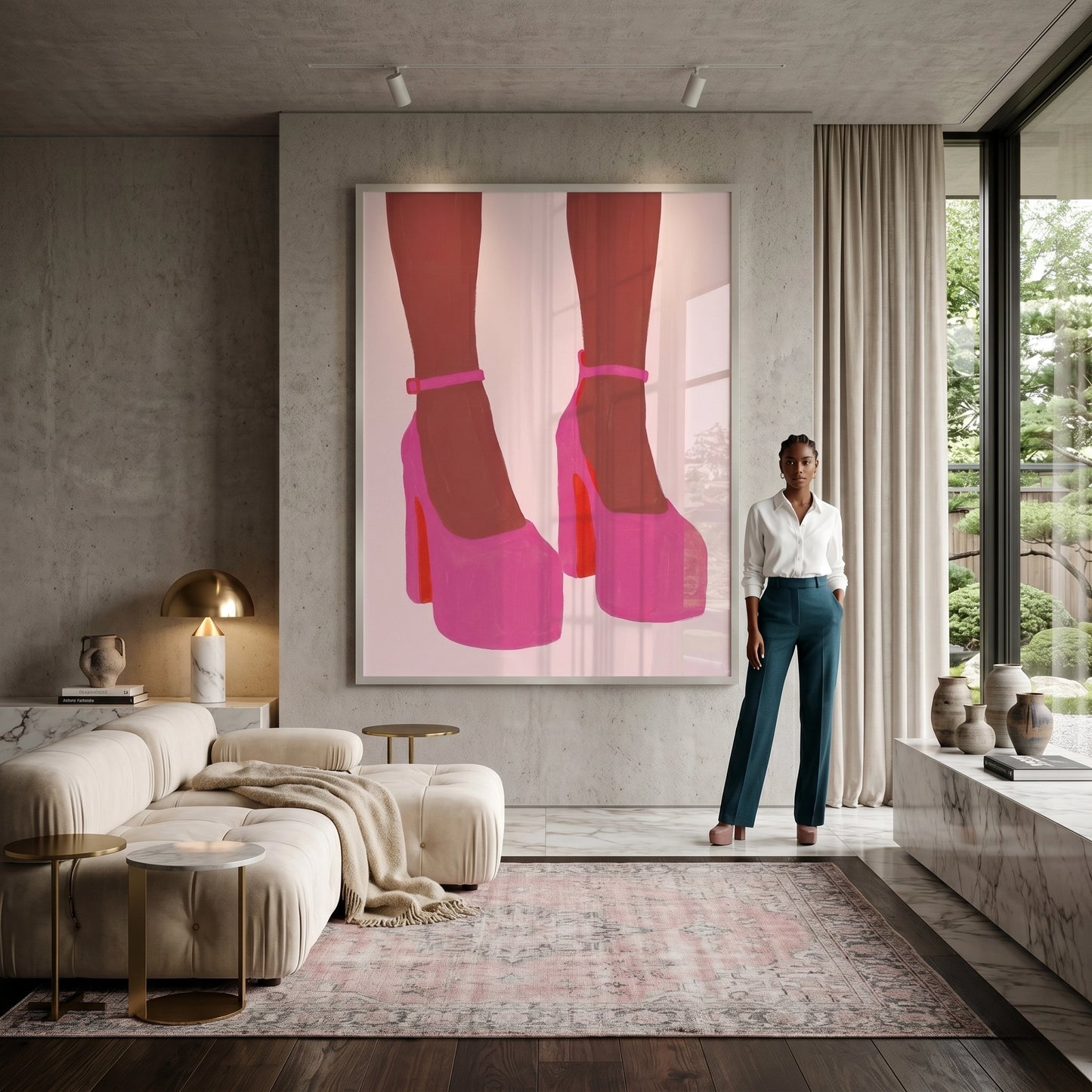 2Barbiecore Pink Heels - Fine Art