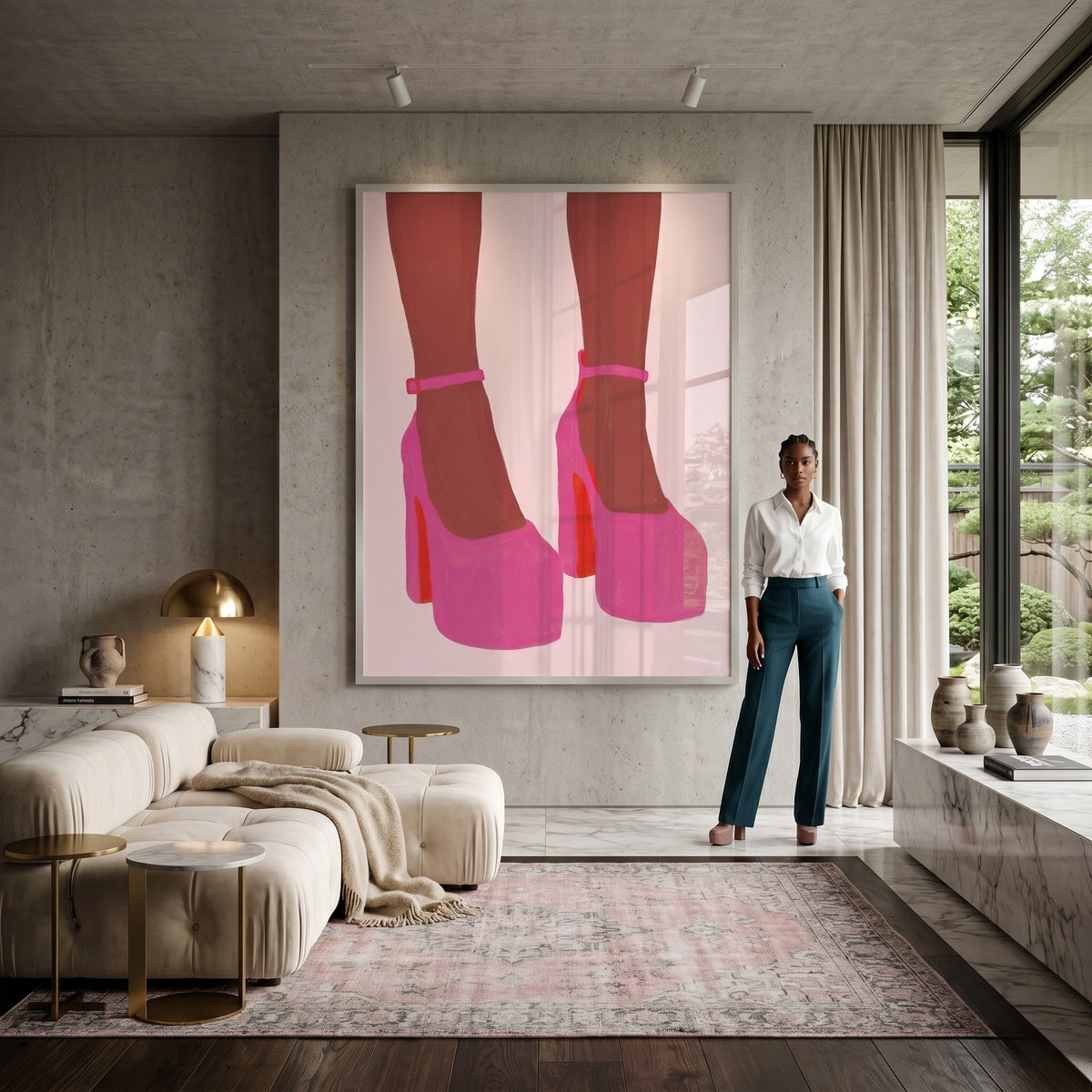 Barbiecore Pink Heels - Fine Art