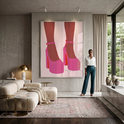 Barbiecore Pink Heels - Fine Art