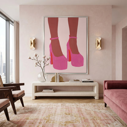Barbiecore Pink Heels - Fine Art