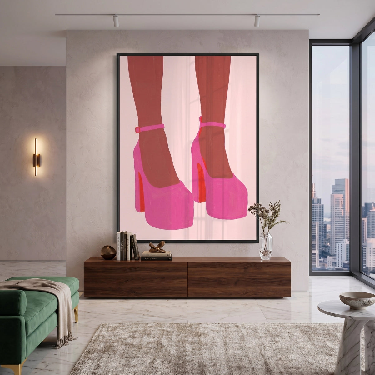 Barbiecore Pink Heels - Fine Art