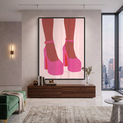 Barbiecore Pink Heels - Fine Art