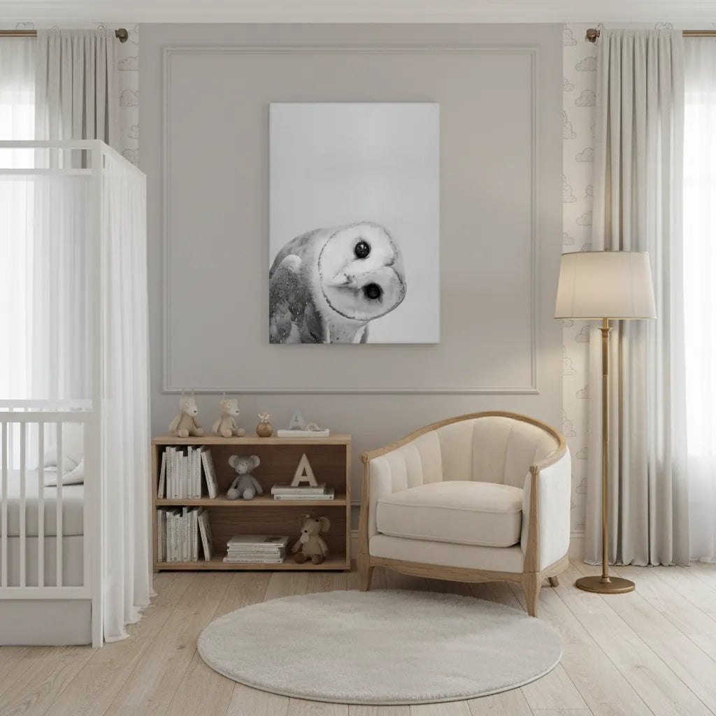 Barn Owl  - Canvas - Jasmineart.ae