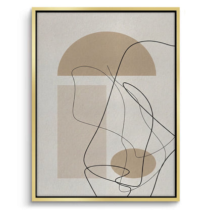 Beige Geometric - Canvas