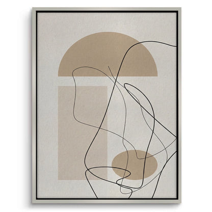 Beige Geometric - Canvas