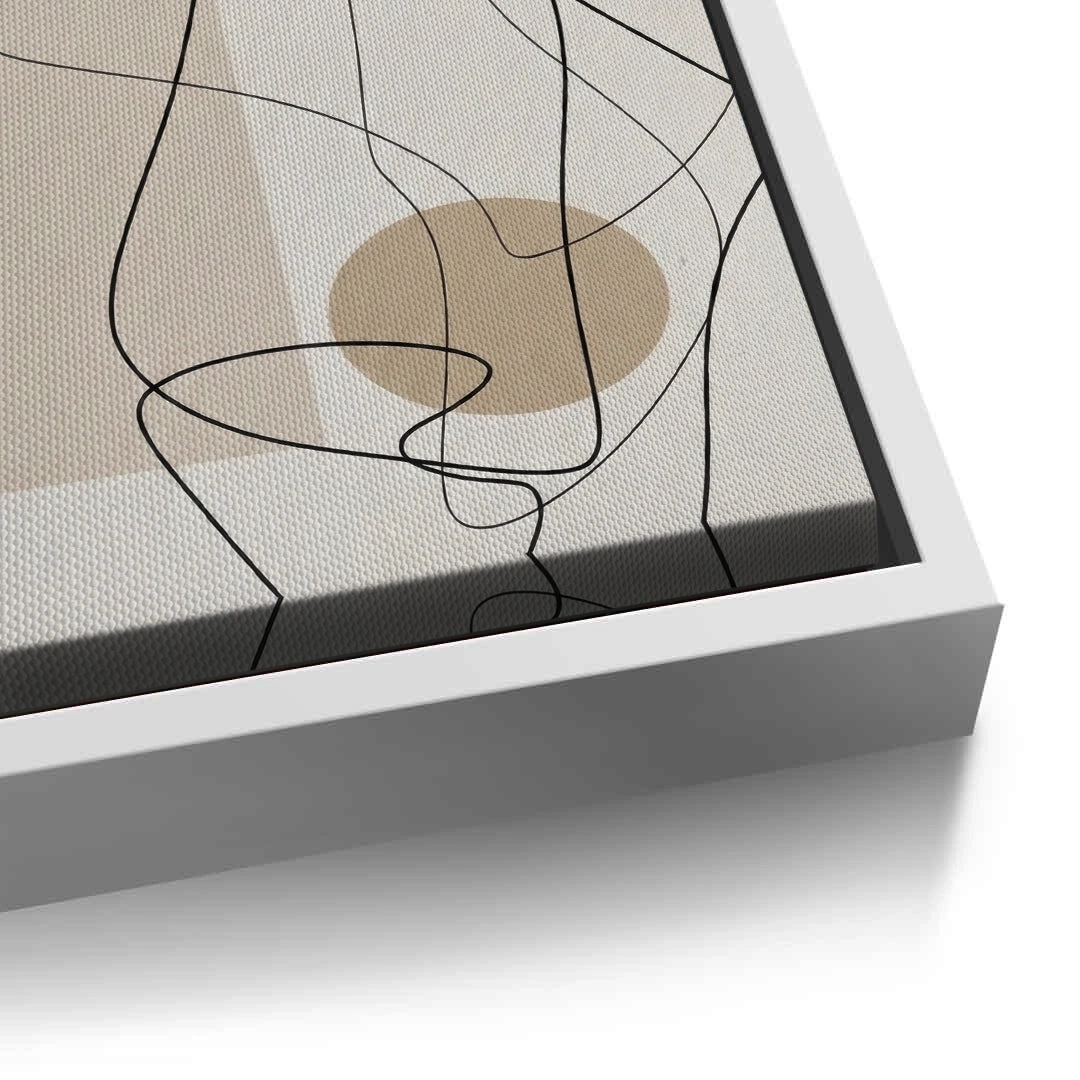 2Beige Geometric - Canvas